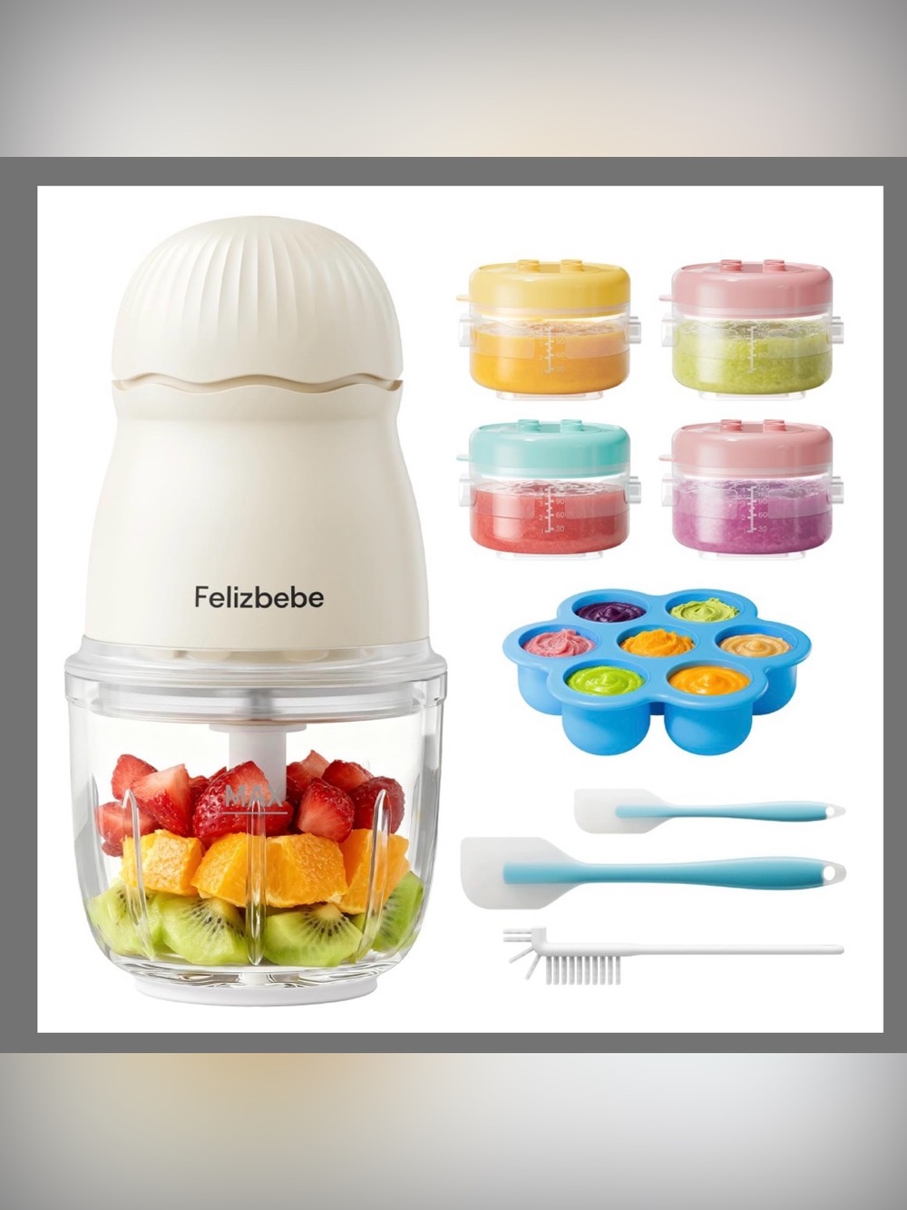 Baby Food Maker, Small Baby Food Processor Set, Fruit, Vegetables